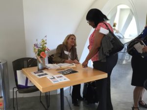 Signing books at Military Spouse Appreciation Day, May 2016